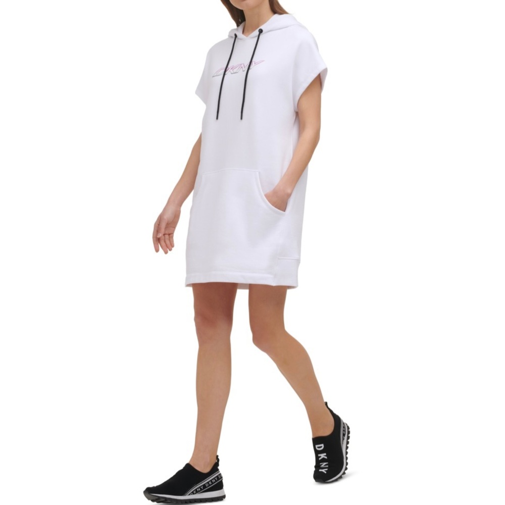 Dkny Sport Women's Ombre Logo Hooded Sneaker Dress